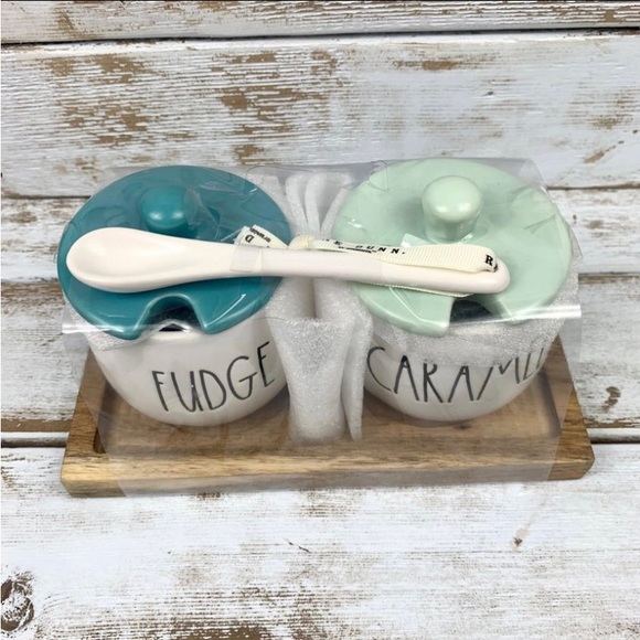 Rae Dunn FUDGE CARAMEL Set - Picture 2 of 14